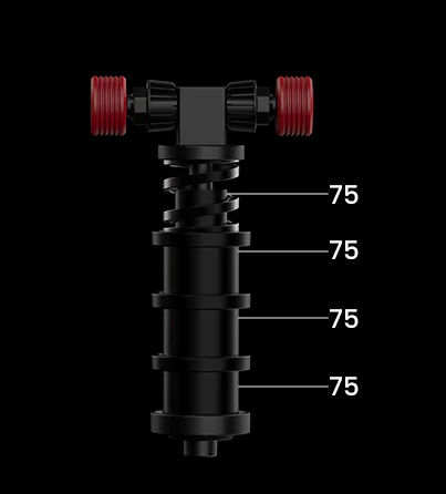 Wymienne elastomery i sprężyny z zestawu Brake Performance Kit do pedałów Simagic P700