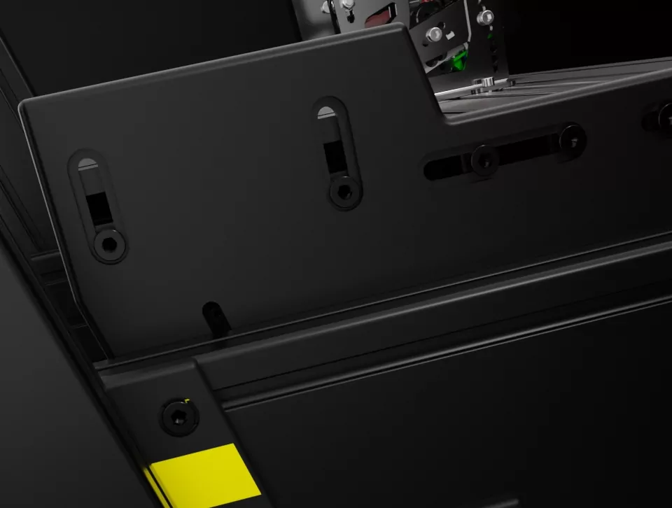 Ukazana możliwość regulacji kąta w Sabelt Ultra Pedal Mount
