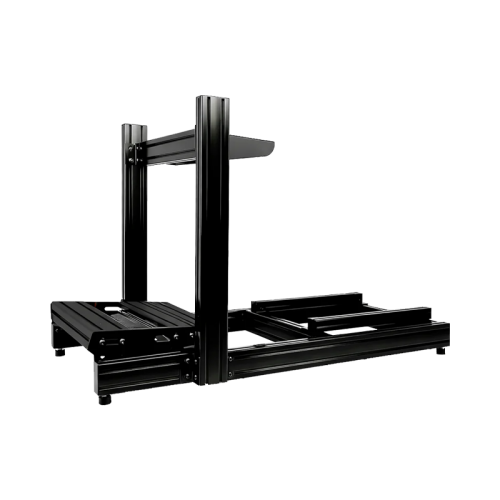 SimXPro X80 Profile Pedal Deck widok od lewej z przodu stelaż zawiera montaż na pedały wykonany z profili aluminiowych