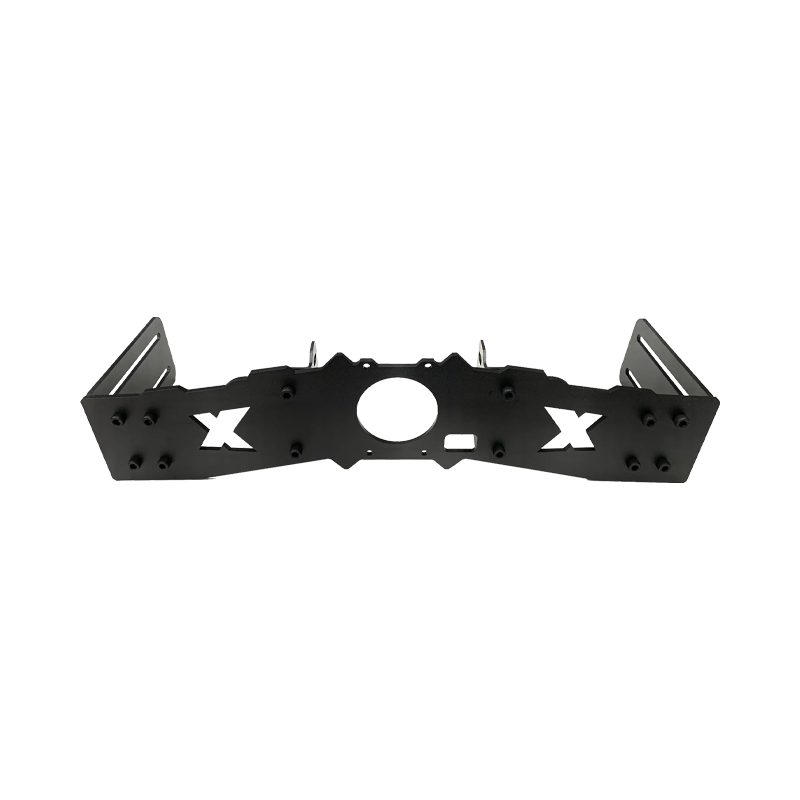 Uchwyt SimXPro Side-to-Front Mount 580-600mm do baz Fanatec CSL DD i ClubSport DD, czarny stalowy wspornik z logo X
