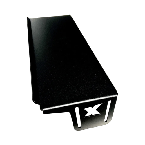 SimXPro płyta pod pięty w kolorze czarnym o rozstawie 500mm widok od lewej strony z góry