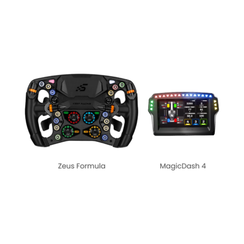 Zestaw Simagic Zeus Formula + MagicDash 4 widok od frontu