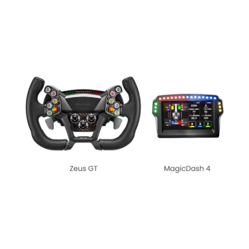 Zestaw Simagic Zeus GT + MagicDash 4 widok od frontu