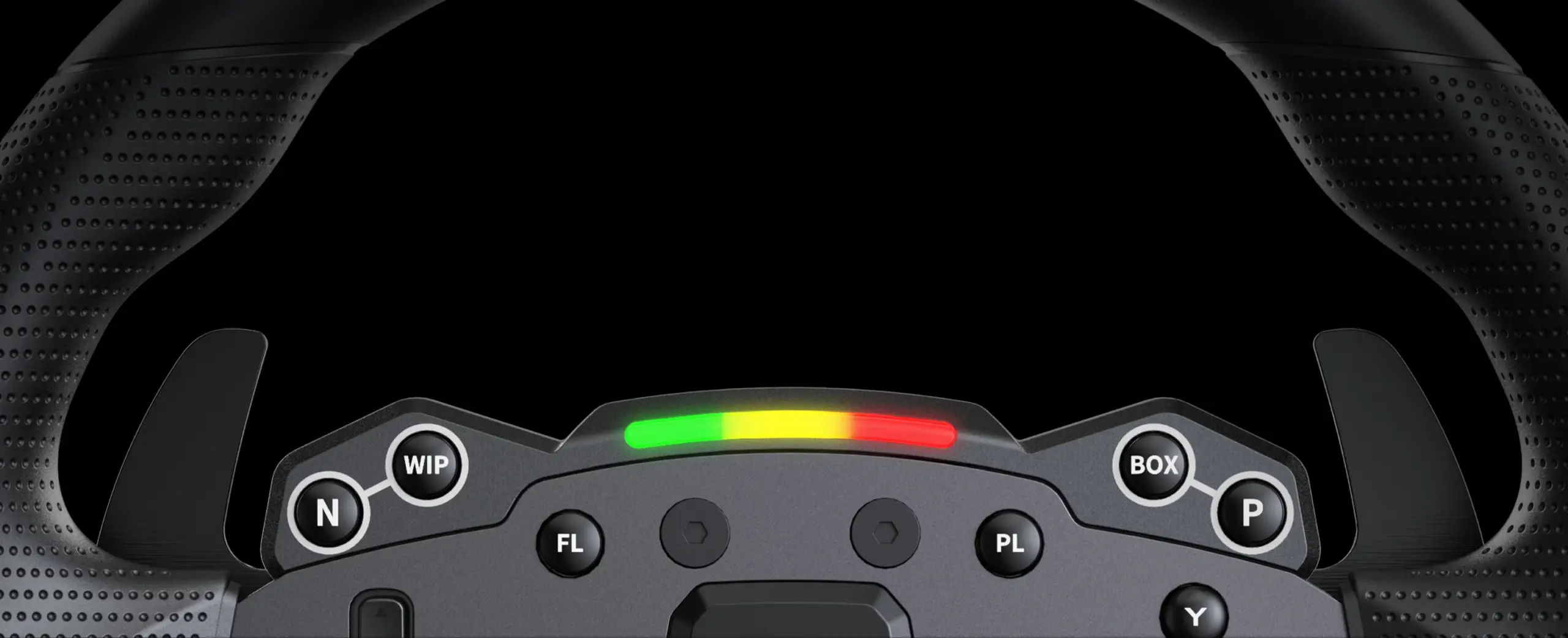 Sekwencyjny wskaźnik zmiany biegów LED RGB w górnej części kierownicy MOZA ES Lite