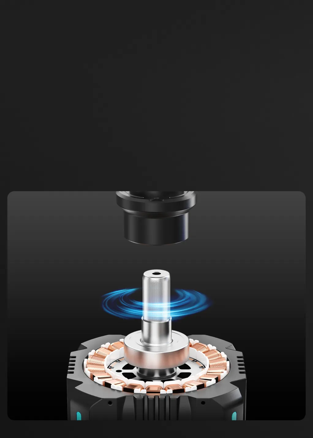 Wał napędowy i mechanizm szybkiego montażu Quick Release bazy MOZA R16 Ultra