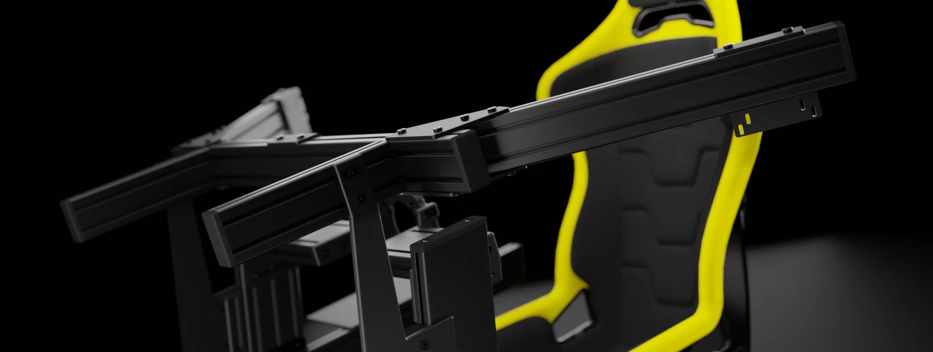 Sabelt Direct Triple Monitor Mount na stelażu z serii S widok od przodu pod kątem