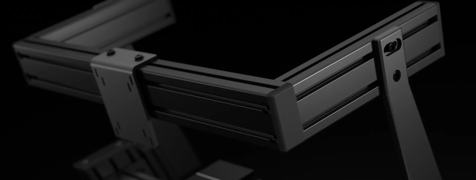 Sabelt Single Monitor Direct Mount Zbliżenie na górną cześć mocowanie widok od przodu pod kątem