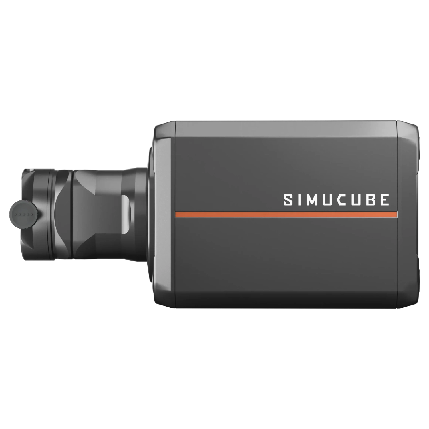 Baza Simucube 3 z adapterem Simucube 2 QR pokazana z boku