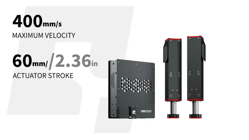 Qubic System QS-210 – prędkość siłowników 400 mm/s i skok 60 mm