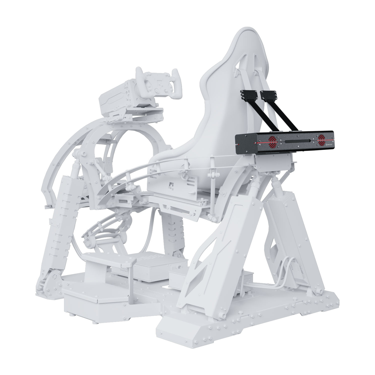 Napinacz pasów Qubic System QS-BT1 zamontowany na platformie ruchowej QS-V20