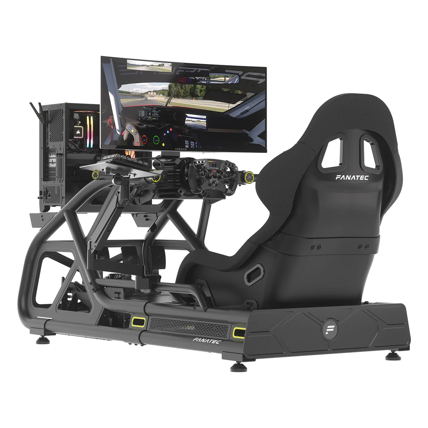 Fotel Fanatec ClubSport GT zamontowany w kompletnym kokpicie