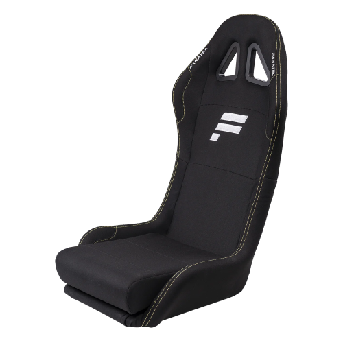 Fanatec Fotel CSL z czarną tapicerką i żółtymi przeszyciami