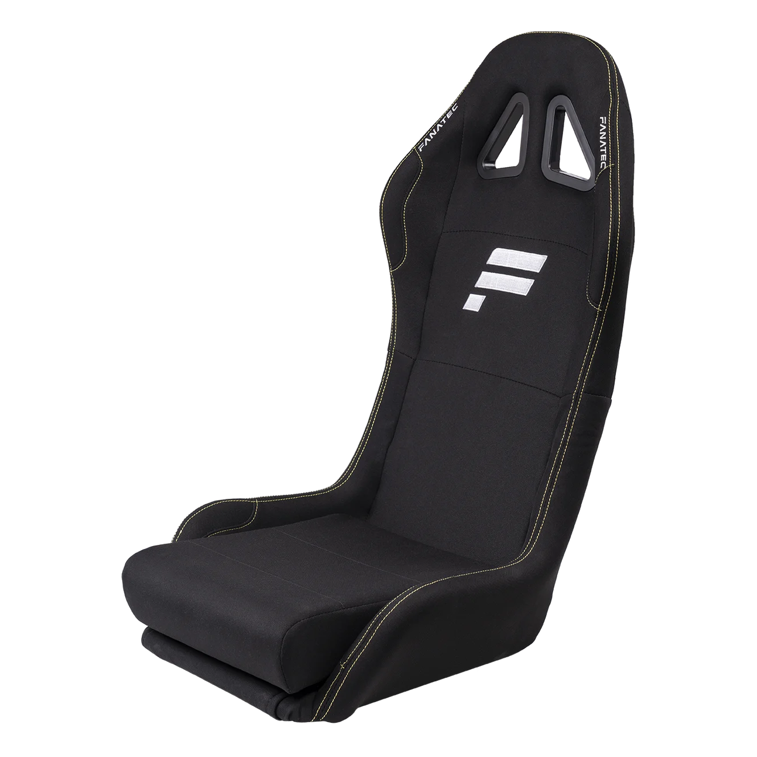 Fanatec Fotel CSL z czarną tapicerką i żółtymi przeszyciami