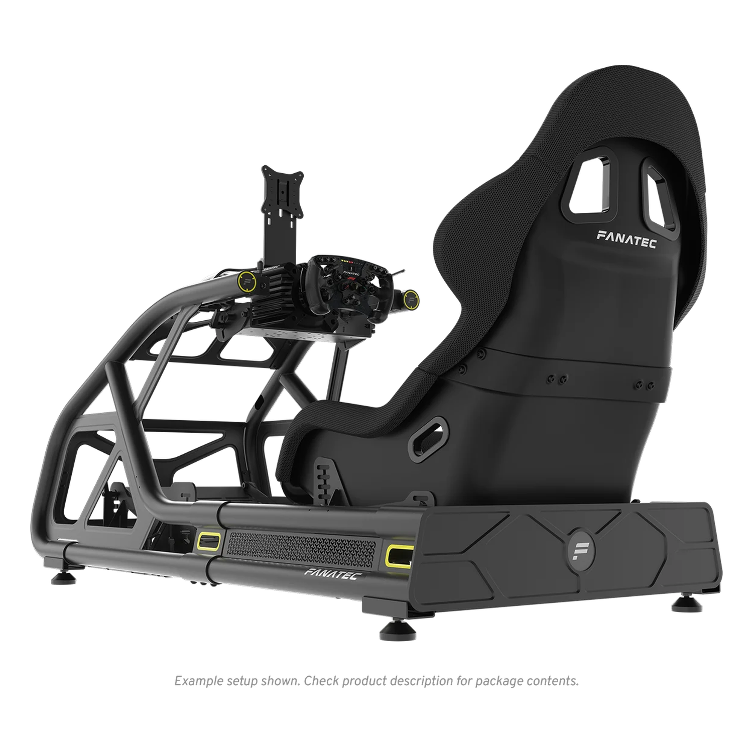 Fanatec ClubSport GT Cockpit z zamontowanym fotelem – widok z boku