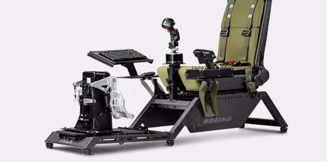 Next Level Racing Flight Simulator Boeing Military Edition z joystickiem, przepustnicą, klawiaturą i pedałami
